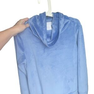 Softies by Paddi Murphy Blue Womens Size Medium Cowl Neck Lounge Top